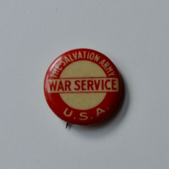 Vintage The Salvation Army War Service USA Tiny Pin Button - Picture 2 of 5